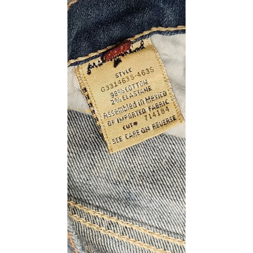 7 For All Mankind Jeans Girl 12 Youth Crop Mid Rise Stretch Denim Y2K